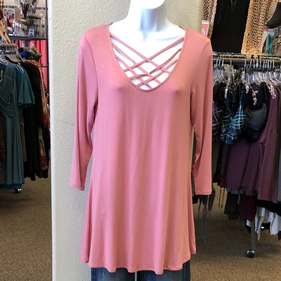Mauve crisscross top - Picture 1 of 3